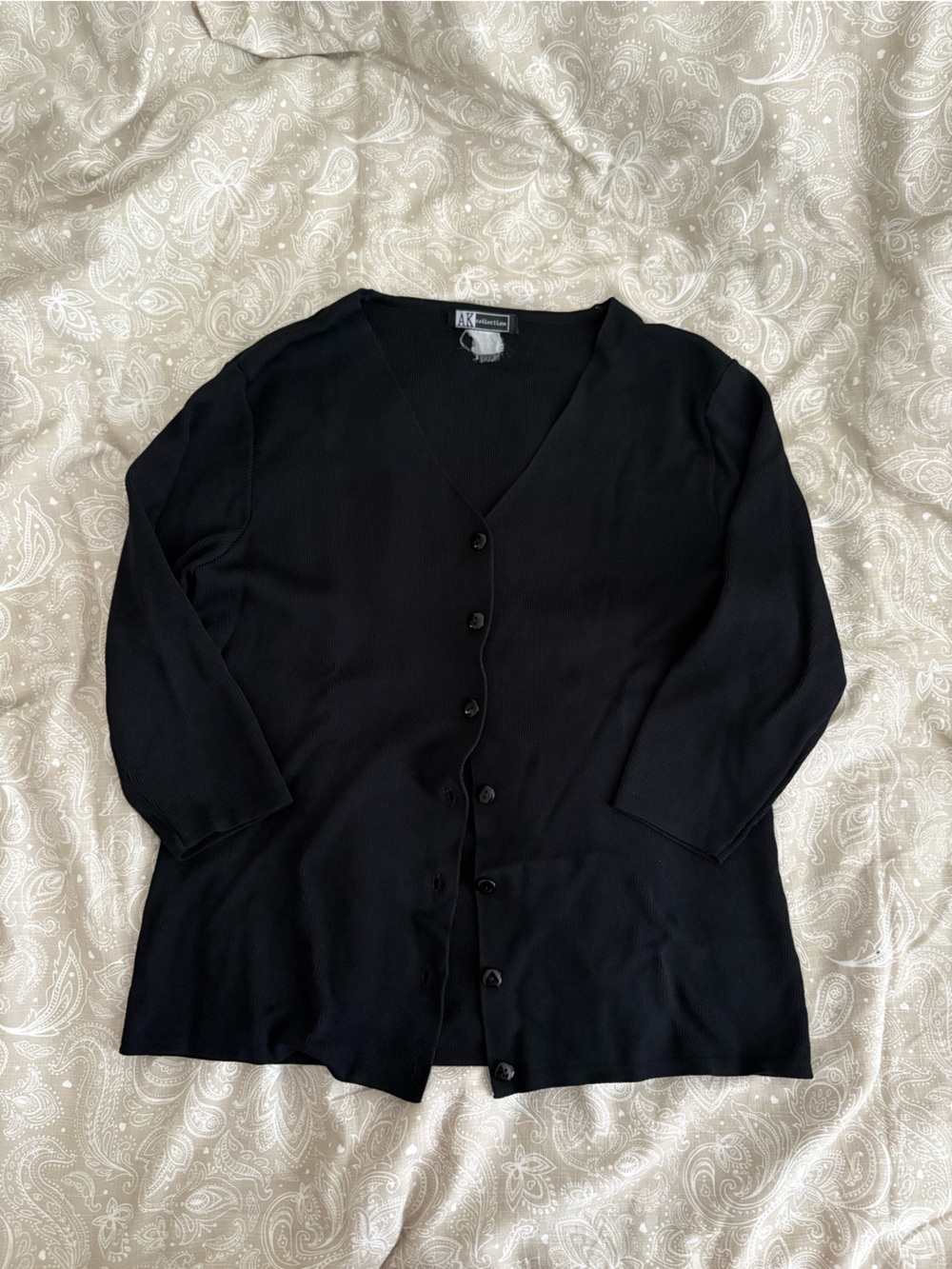 Black Women's Button-Front Top